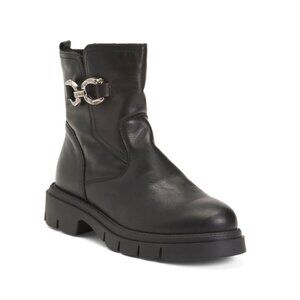 NILA & NILA Black Made In Italy Leather Booties